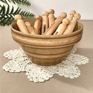 Antique Striped Stoneware Bowl